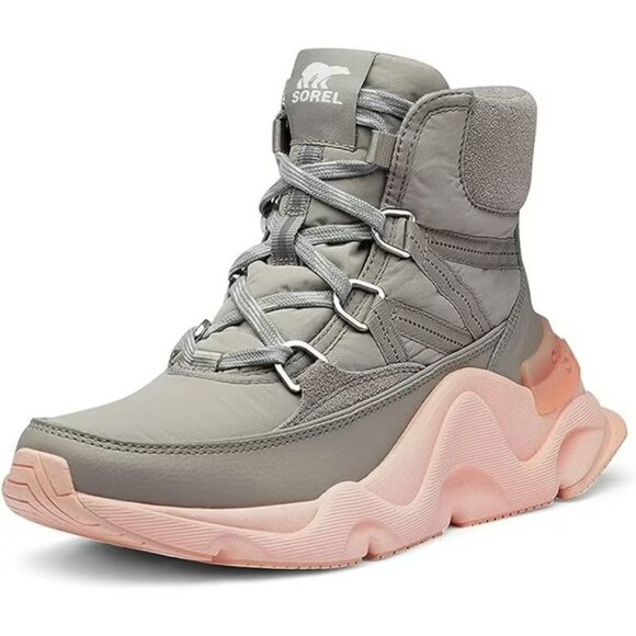 NWT Sorel Kinetic RNEGD Sport Boots - Waterproof, Insulated - Pink & Grey - Picture 1 of 8